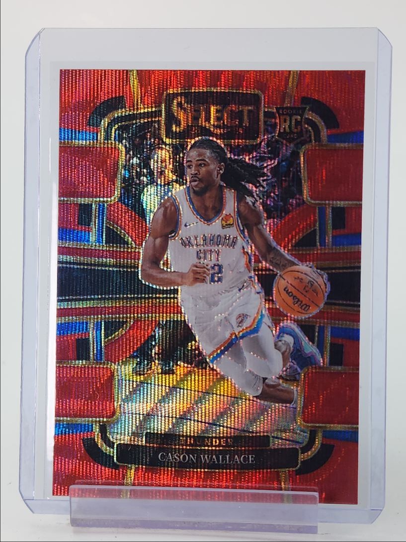 CASON WALLACE 2023-24 SELECT CONCOURSE ROOKIE RED WAVE THUNDER RC Q2264