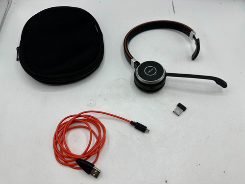 Jabra Evolve 65 Mono Wireless Bluetooth Headset HSC018W W/ USB Reciever