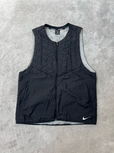 Nike Aerolayer Weste Herren L Large schwarz isoliert Laufen verstaubar
