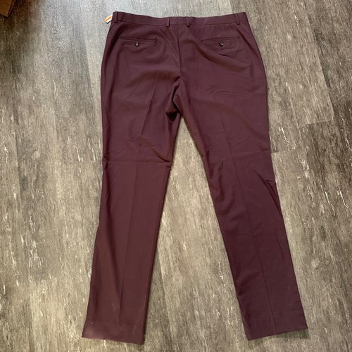 Pantalones de vestir Nordstrom ajustados 4 vías elásticos borgoña para hombre talla 42W 36L - Imagen 7 de 8
