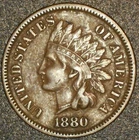 1880 Indian Head Cent EF