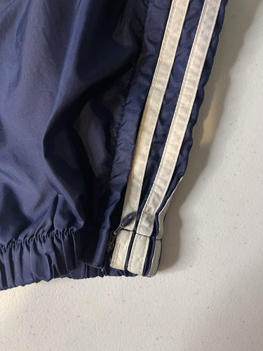 VTG Y2K Adidas Mens Blue Lined Windbreaker Track Pants Striped Size Medium - Picture 4 of 6