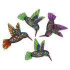 4 Pcs Hummingbird Wall Art Decorations for Living Room Home Hanging
