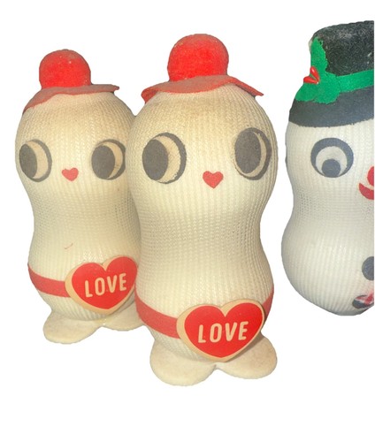 Lote De Colección Fun-World 5.5” Papá Noel San Valentín Muñeco de Nieve Figura Google Eyes Rojo - Imagen 2 de 6