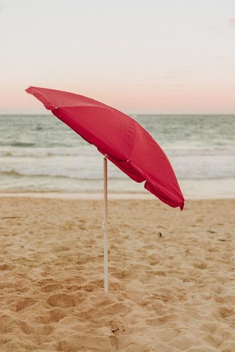 Picnic Time Outdoor Canopy Sunshade Beach Umbrella 5.5' - Small Patio Umbrella - - Picture 4 of 10