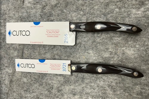 Cutco 3721 & 2166 Knife Set Engraved New Santoku Trimmer Petite Santoku - Picture 3 of 9