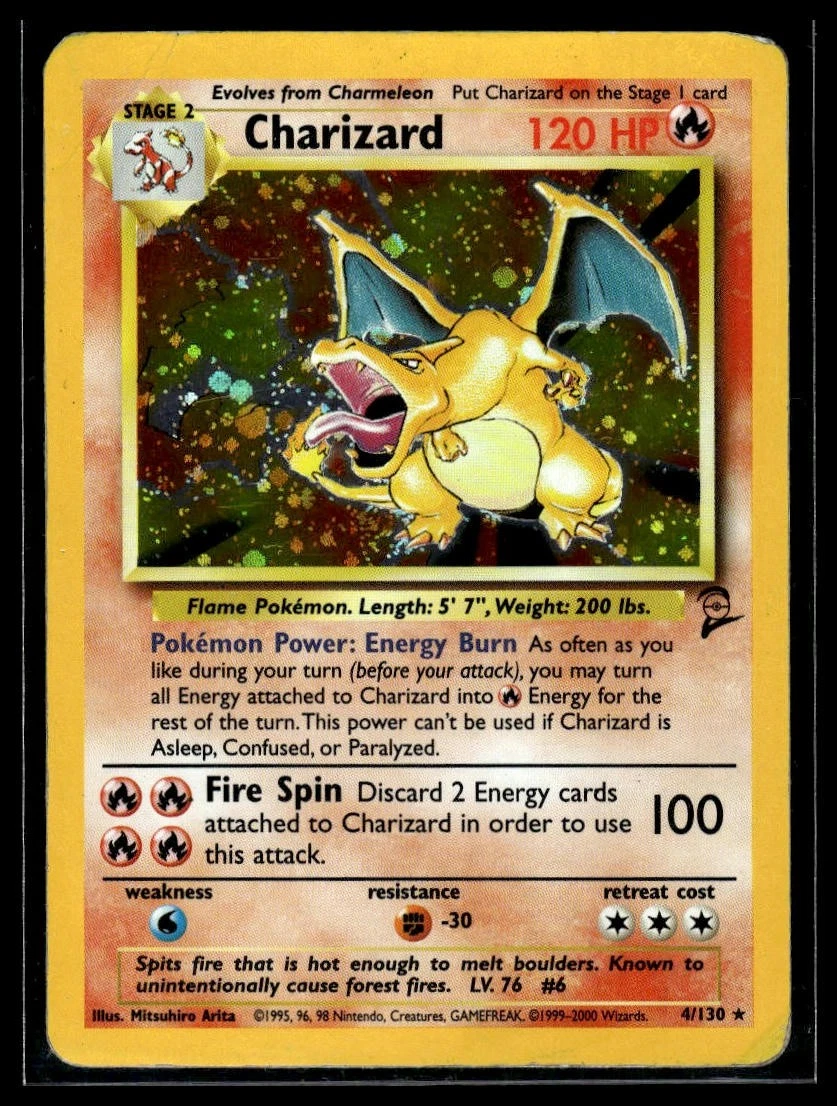 Pokémon Charizard Pokémon TCG Base Set 2 Individual Collectible Card Game Cards  for sale