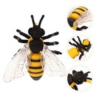  2pcs Kids Bee Toys - Realistic Honeybee Miniature Figurines - Plastic