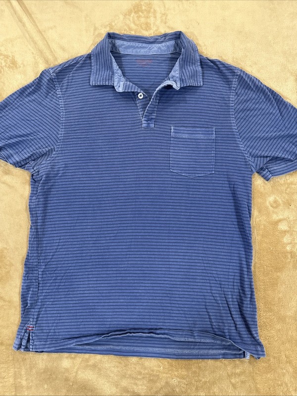 Vineyard Vines Island Polo Blue Stripe Men’s Size Small