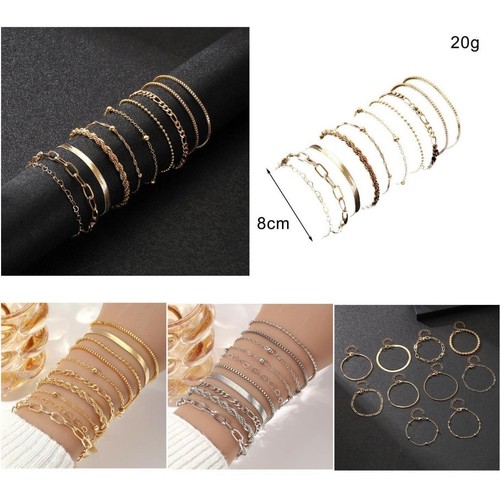 10 Stück Armband Konvolut mit Strasssteinen ideal für Modeliebhaber - Bild 9 von 14