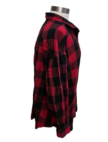 Eddie Bauer Flanell Druckknopf Hemd Damen Plus Buffalo Karo kariert rot schwarz 2X - Bild 3 von 7