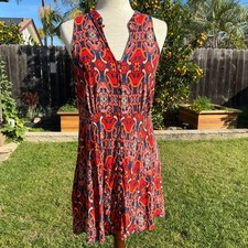 Philosophy Dress Size Medium Republic Sleeveless Button-down Print Mini ***FLAW