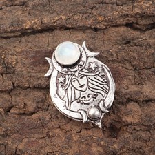 Rainbow Moonstone Gemstone Handmade 925 Sterling Silver Jewelry Pendant Gift For