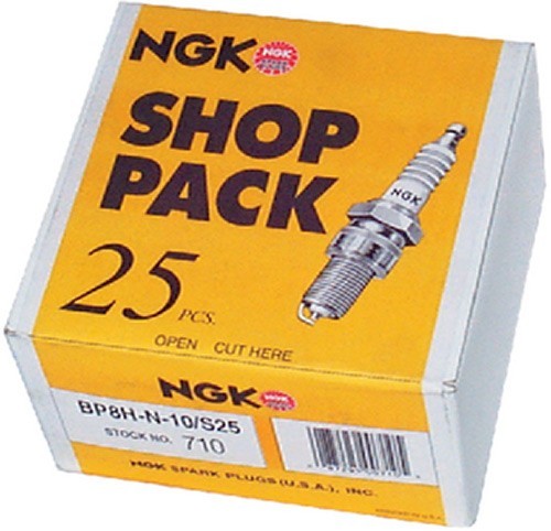 NGK BP8H-N-10 / S25 STOCK NUMBER 710 SPARK PLUG - SHOP PACK OF 25 PLUGS