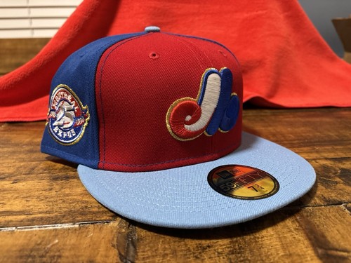 MyFitteds Montreal Expos 25th Anniversary Rot Blau New Era Fitted 7 3/4 Grün UV - Bild 4 von 22