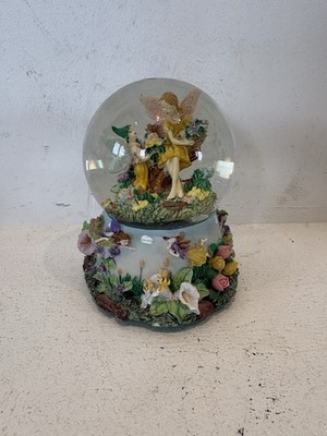 Vintage Fee musikalische Schneekugel Feen Garten Ornament Geschenk Sammler