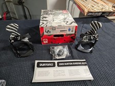 Attacchi Burton Freestyle Jr. XS taglia 11C-1 ragazzi bambini giovani neri NUOVI IN SCATOLA