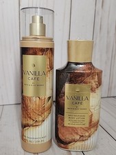 Bath And Body Works Vanilla Café Fragrance Body Mist & Body Cream Lotion 2pc Set