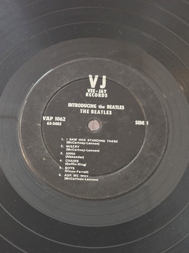 Introducing The Beatles LP VeeJay VJLP 1062 63-3402 Mono 1964 Black Silver Label - Bild 12 von 21