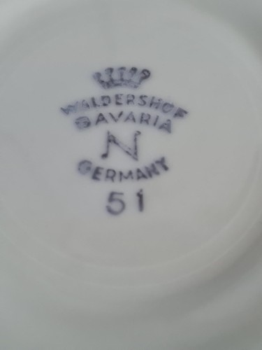 Waldershof bavaria porzellan Mocca Tasse Und Teller Grün Gold - Bild 5 von 5