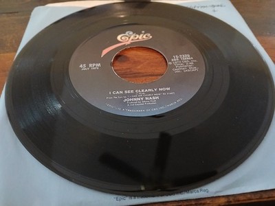 Johnny Nash 45 rpm record ''I can see clearly now/Stir it up'' vg+