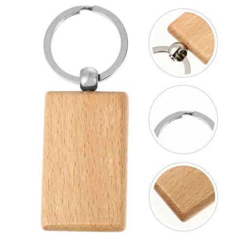 6 Stck. zum Selbermachen Holz Schlüsselanhänger Anhänger Kreativ Zum Selbermachen Schlüsselanhänger Dekor Massivholz Zum Selbermachen - Bild 6 von 10