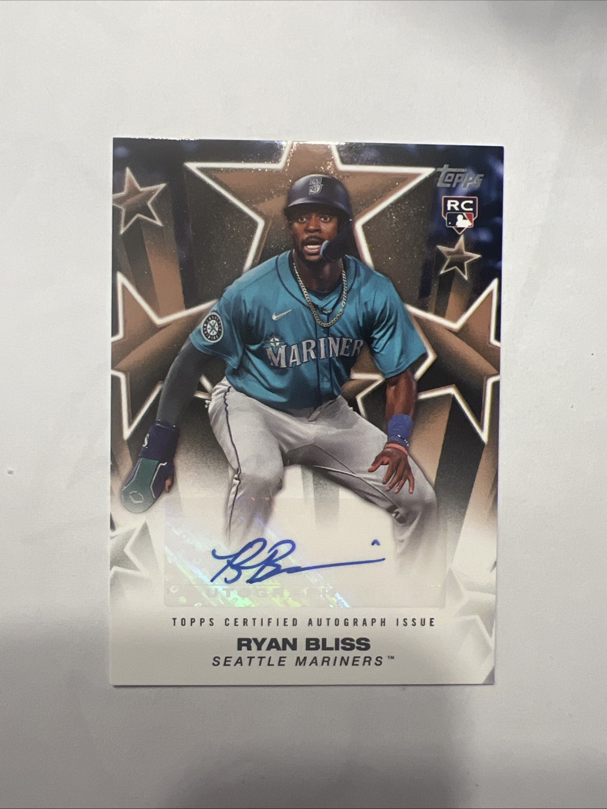 Ryan Bliss 2025 Topps Series 1 Baseball Stars GOLD Rookie Auto /50 Mariners
