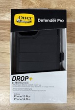 OtterBox Defender Pro Case  Holster for iPhone 15 Plus  iPhone 14 Plus, Black