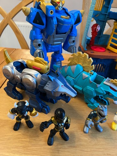 Power Rangers Imaginext Moon Base Playskool 16x figuras 2x Megazord y 3 zords - Imagen 2 de 9