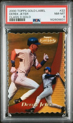 2000 Topps Gold Label Class 3 Derek Jeter Gold 012/100 PSA 8 POP 5