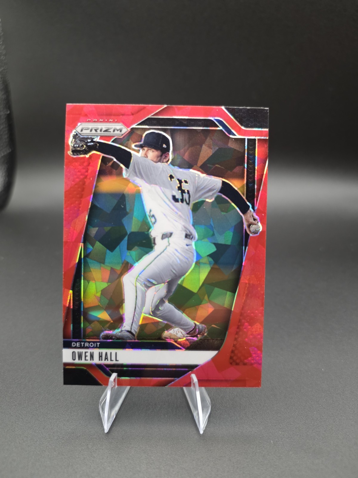 2025 Panini Prizm Baseball Owen Hall Red Ice Prizm