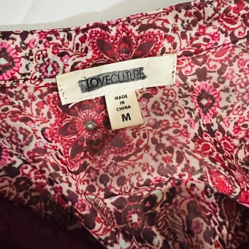 Love Culture Floral Print Long Sleeve Maxi Dress Size M Medium Red - Picture 4 of 7