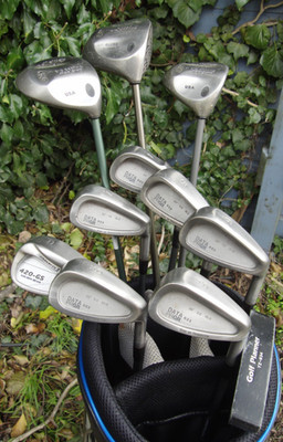 Set PRGR DATA 622 + Callaway Driver +3+4 Holz + Golfplaner Putter*