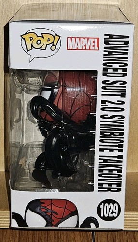 Funko Pop Marvel #1029 Advance Suit 2.0 Symbiote Takeover Spider-Man Hot Topic - Picture 2 of 6