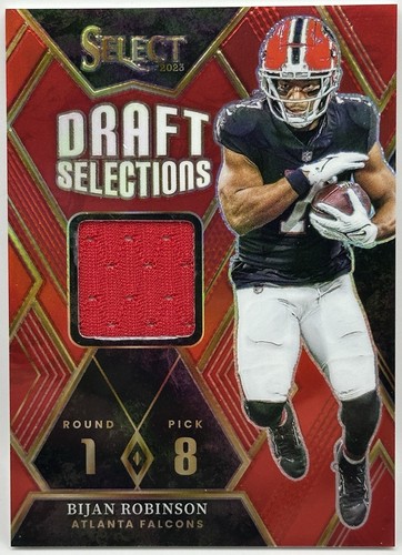 2023 Panini Select Draft Selections Mem RC Bijan Robinson #DSM-BRO Red Prizm ATL - Bild 1 von 2