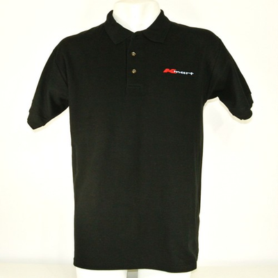 #ad K MART Vintage Department Store Employee Uniform Polo Shirt Black Size L Large $25.49