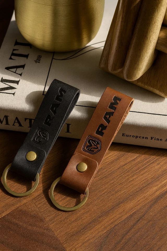 Llavero RAM Cuero Genuino - Licencia Oficial Dodge Ram 1500 Accesorios Foto 3 de 4