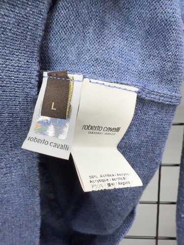 Roberto Cavalli wool sweater mens size L - Picture 7 of 8