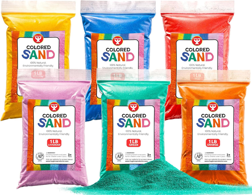 Hygloss Products Colored Play Sand – Assorted Craft Sand for Christmas Sand Art,