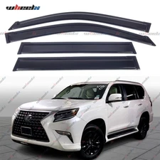 4PCS For 2010-2023 Lexus Gx460 Side Window Visor Sun Rain Deflector Guard Black