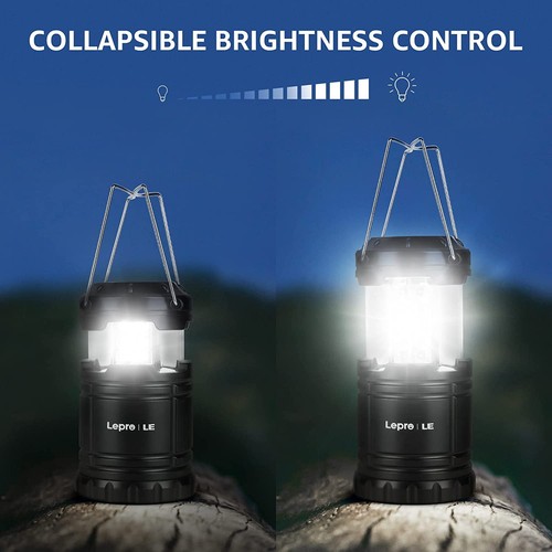 Linterna de emergencia LED portátil para camping paquete de 4 baterías resistente al agua  - Imagen 5 de 13