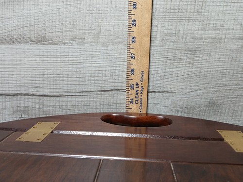 Vintage Butlers Tray Coffee Table Flip Up Folding Sides Quality Inlaid - Picture 11 of 13