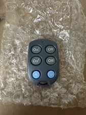 X-10 Micro Remote Model KR19A  Keychain Gray And Blue 6 Control Buttons Preowned