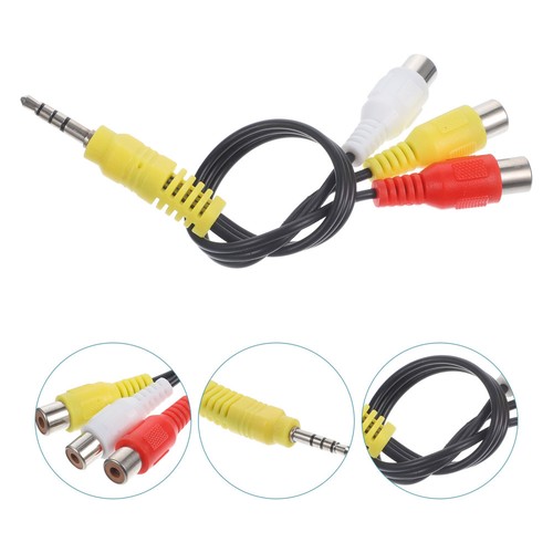 3 szt. przewód połączeniowy AV Wielofunkcyjny przewód AV Kabel Adapter audio Połączenie wielokrotnego użytku - Zdjęcie 4 z 12
