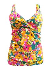 Anne Cole Women's Floral Printed Underwire Twist Tankini Top 32C/34B, Multi