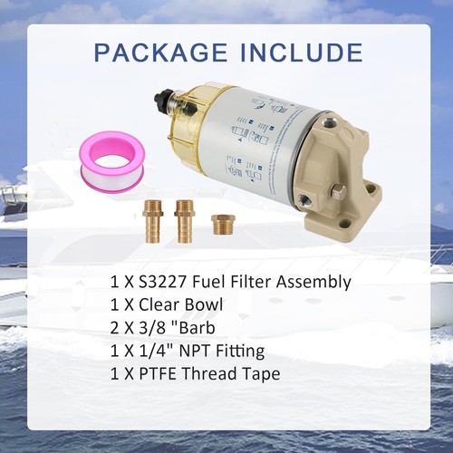 S3227 Fuel Filter Water Separator Assembly for Outboard Motors - Durable Design - Bild 6 von 9