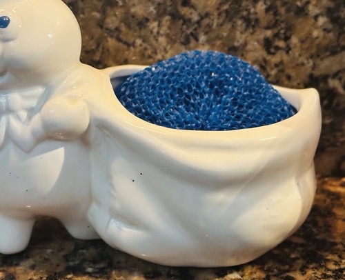 Pillsbury Doughboy Poppin Fresh Scheuerpadhalter & Seifenschale Vintage 1988 - Bild 2 von 12