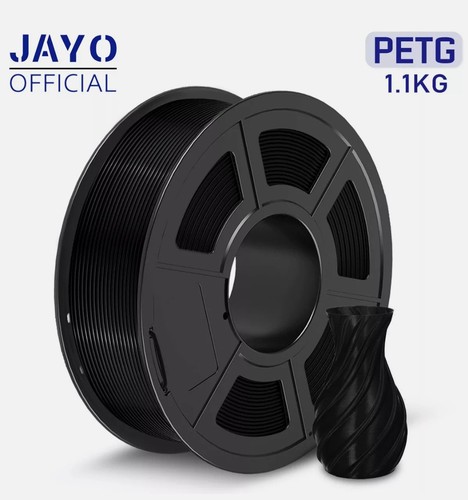 JAYO 1.1KG PETG Matte Black High Speed 1.75mm 3D Filament Frosted Texture Neatly - 第 2/5 張圖片
