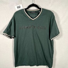 Kenneth Cole T Shirt Men M Green Wordmark Log...