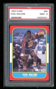 1986-87 Fleer #68 Karl Malone PSA 9